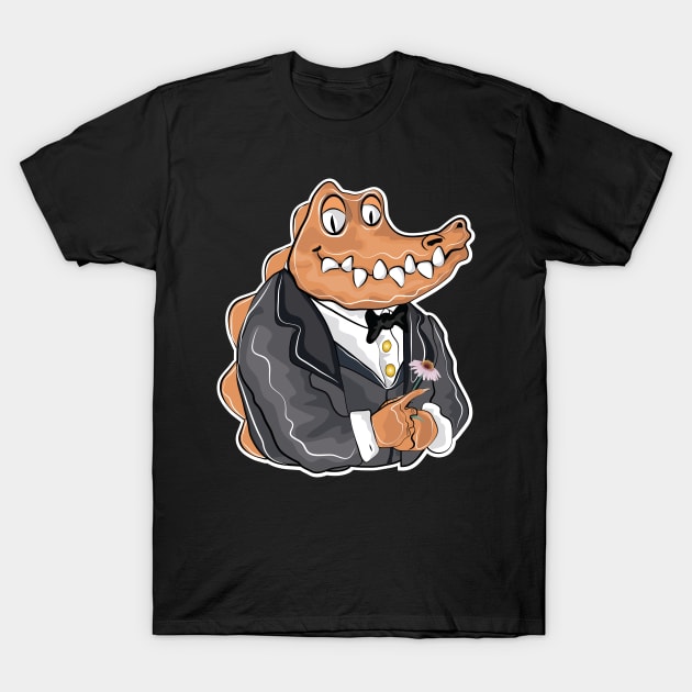 Crocodile Gentleman T-Shirt by ArticArtac
